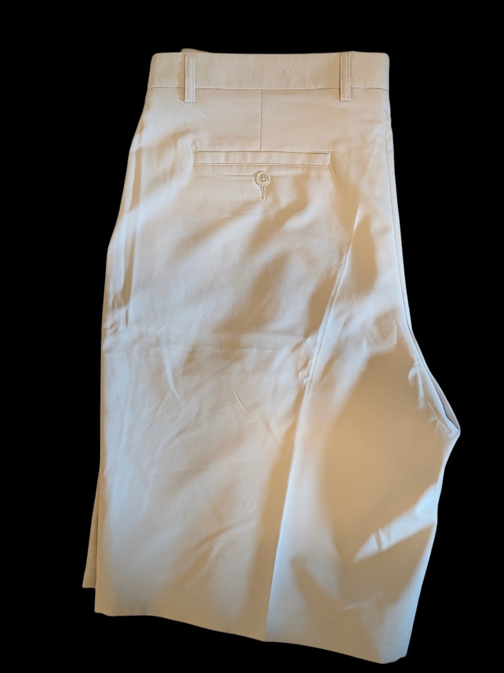 Kirkland Signature White Flat-Front Chino Shorts - Picture 3 of 3